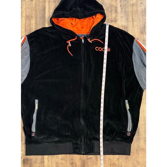 COOGI VTG Y2K Velour Tracksuit Set Jacket Pants Embroidered Black Men’s Size 3XL - Picture 7 of 16